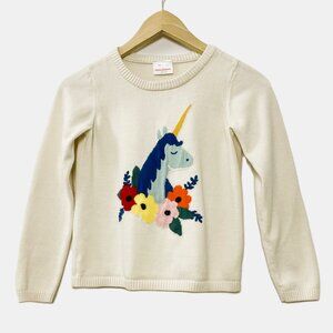 Hanna Andersson Unicorn Knit Sweater Girl's 8
